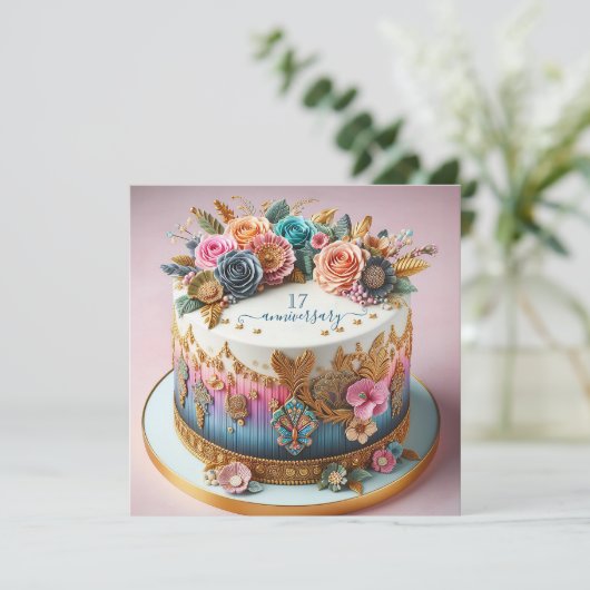 FARBHAFTE ELABORATE WEDING JAHRESKAKE (Stehend Vorderseite)