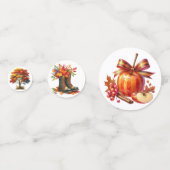 FARBHAFTE FALL-AUTUMN-THEMED-SZENEN KONFETTI (Rückseiten)