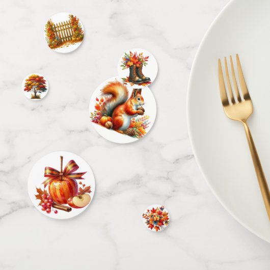 FARBHAFTE FALL-AUTUMN-THEMED-SZENEN KONFETTI (Gruppe)