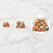 FARBHAFTE FALL-AUTUMN-THEMED-SZENEN KONFETTI (Vorderseiten)