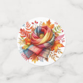 FARBHAFTE FALL-AUTUMN-THEMED-SZENEN KONFETTI (Klein Vorderseite)