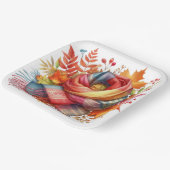 FARBHAFTE FALL-AUTUMN-THEMED-SZENEN PAPPTELLER (Gewinkelt)