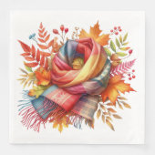FARBHAFTE FALL-AUTUMN-THEMED-SZENEN SERVIETTE (Vorderseite)