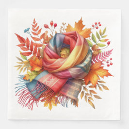 FARBHAFTE FALL-AUTUMN-THEMED-SZENEN SERVIETTE