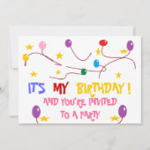 FARBHAFTE GEFÄHRDETE PARTEINVITATION EINLADUNG (Vorderseite)