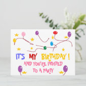 FARBHAFTE GEFÄHRDETE PARTEINVITATION EINLADUNG (Stehend Vorderseite)