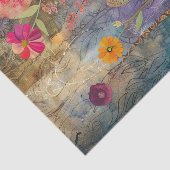 FARBHAFTE GEMISCHTE MEDIA FLORAL COLLAGE DECOUPAGE SEIDENPAPIER (Ausschnitt)