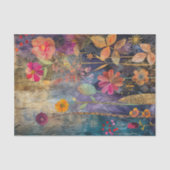 FARBHAFTE GEMISCHTE MEDIA FLORAL COLLAGE DECOUPAGE SEIDENPAPIER (Vorderseite)