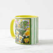 FARBHAFTE, GUTE BLUME MORGEN KAFFEE TASSE (Vorderseite Links)