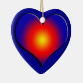 FARBHAFTE HERZEN KERAMIK ORNAMENT (Rechts)