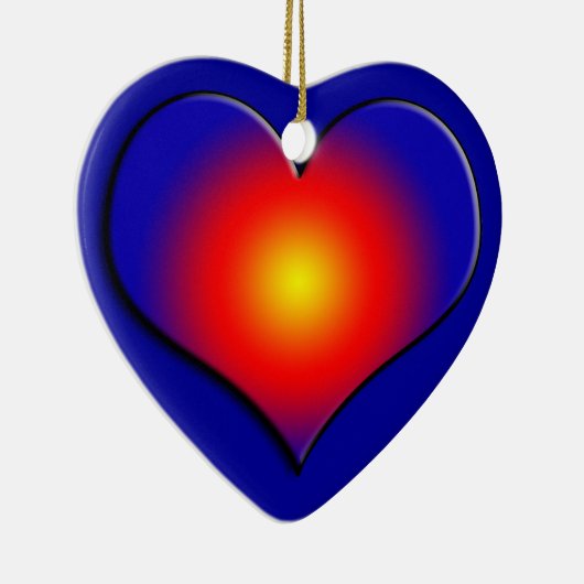 FARBHAFTE HERZEN KERAMIK ORNAMENT (Rechts)