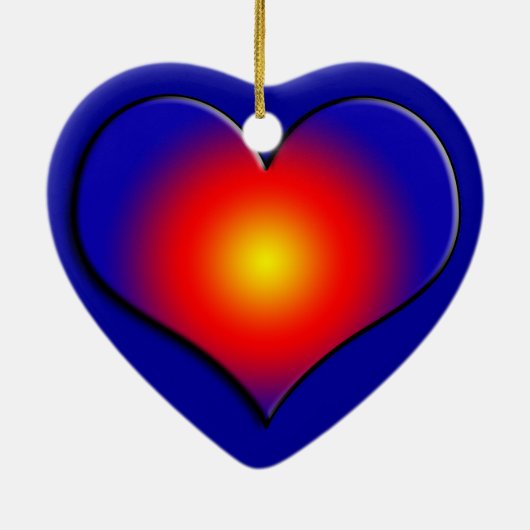 FARBHAFTE HERZEN KERAMIK ORNAMENT (Hinten)