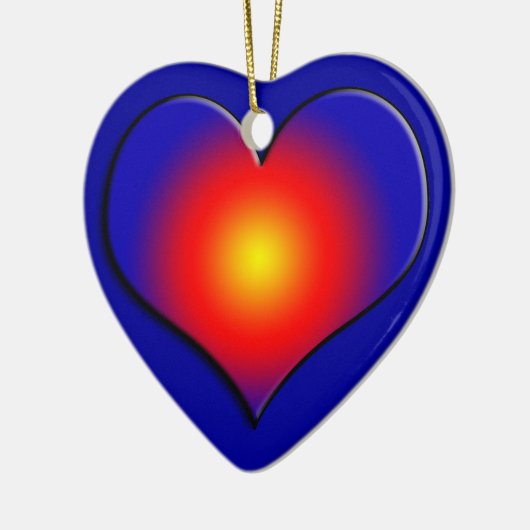 FARBHAFTE HERZEN KERAMIK ORNAMENT (Links)