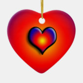 FARBHAFTE HERZEN KERAMIK ORNAMENT (Vorne)