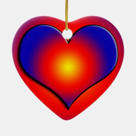 FARBHAFTE HERZEN KERAMIKORNAMENT (Hinten)