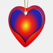 FARBHAFTE HERZEN KERAMIKORNAMENT (Links)