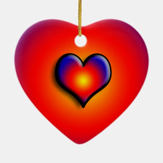FARBHAFTE HERZEN KERAMIKORNAMENT (Hinten)