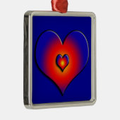 FARBHAFTE HERZEN ORNAMENT AUS METALL (Rechts)