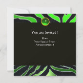 FARBHAFTE HERZEN PARTY ORNAMENTS GEM STONE MONOGRA EINLADUNG (Rückseite)