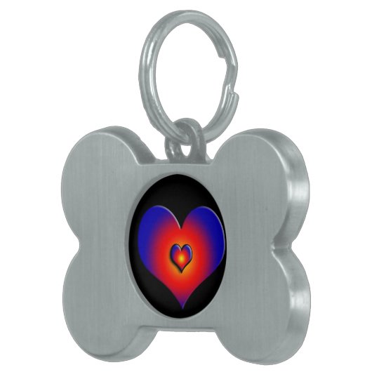 FARBHAFTE HERZEN, rot-blau-orange Tiermarke (Vorderseite rechts)