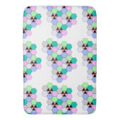 FARBHAFTE HEXAGON-FORMEN BADEMATTE (Vorderseite Vertikal)
