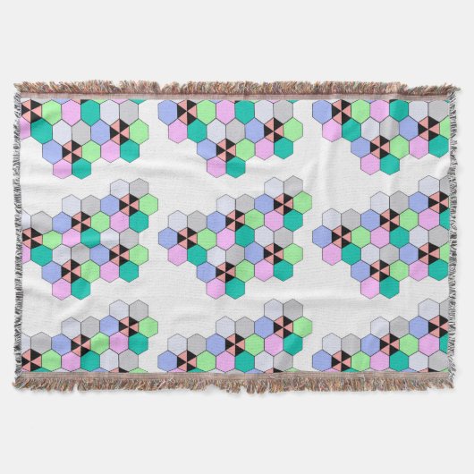 FARBHAFTE HEXAGON-FORMEN DECKE (Vorderseite)