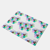 FARBHAFTE HEXAGON-FORMEN FUßMATTE (Schrägansicht)