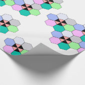 FARBHAFTE HEXAGON-FORMEN GESCHENKPAPIER (Ecke)