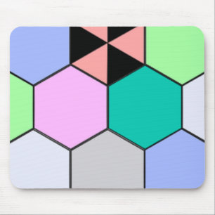 FARBHAFTE HEXAGON-FORMEN MOUSEPAD