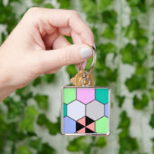 FARBHAFTE HEXAGON-FORMEN SCHLÜSSELANHÄNGER (Hand)