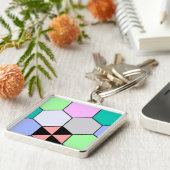 FARBHAFTE HEXAGON-FORMEN SCHLÜSSELANHÄNGER (Seite)