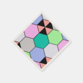 FARBHAFTE HEXAGON-FORMEN SERVIETTE (Ecke)