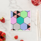 FARBHAFTE HEXAGON-FORMEN SERVIETTE (Beispiel)