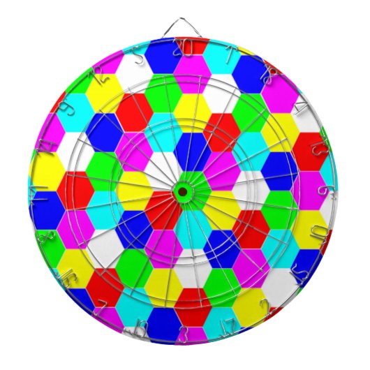 FARBHAFTE HEXAGONS DARTSCHEIBE (vorne)