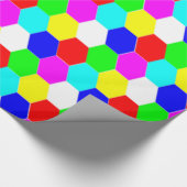 FARBHAFTE HEXAGONS GESCHENKPAPIER (Ecke)