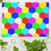 FARBHAFTE HEXAGONS HANDTUCH (Gefaltet)