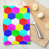 FARBHAFTE HEXAGONS HANDTUCH (Viertel Falte)