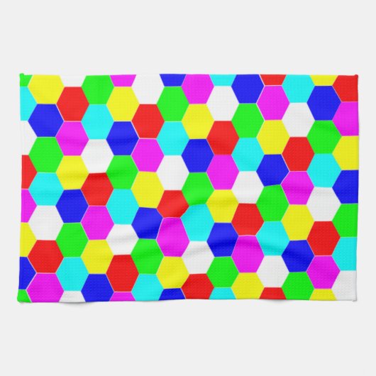 FARBHAFTE HEXAGONS HANDTUCH (Horizontal)
