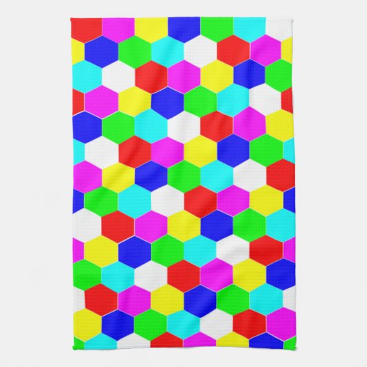 FARBHAFTE HEXAGONS HANDTUCH (Vertikal)