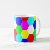 FARBHAFTE HEXAGONS KAFFEETASSE (VorderseiteRechts)