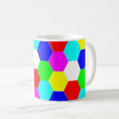 FARBHAFTE HEXAGONS KAFFEETASSE (VorderseiteRechts)