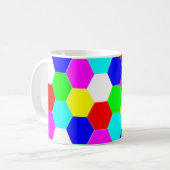 FARBHAFTE HEXAGONS KAFFEETASSE (Vorderseite Links)