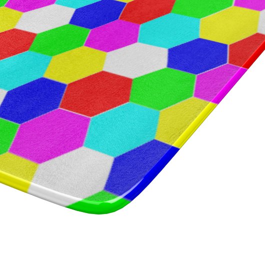 FARBHAFTE HEXAGONS SCHNEIDEBRETT (Ecke)