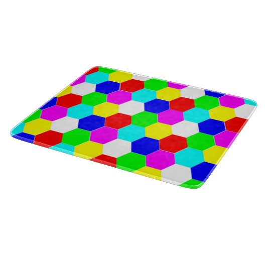FARBHAFTE HEXAGONS SCHNEIDEBRETT (Ecke)
