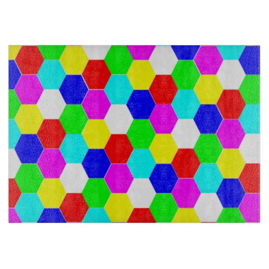 FARBHAFTE HEXAGONS SCHNEIDEBRETT (Vorderseite)