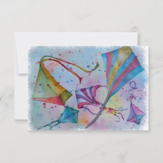 FARBHAFTE HOCHFLYING KITES UAWG RSVP KARTE (Rückseite)