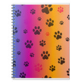FARBHAFTE HUNDZEICHEN DRUCKEN SPIRALEN NOTEBOOK. NOTIZBLOCK (Vorderseite)