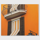 FARBHAFTE ITALIENISCHE FASSADE UND FENSTER GESCHENKPAPIER (Flach)