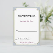 FARBHAFTE KLETTERKLEIDUNG VON SWEET PEA-BLUME UAWG RSVP KARTE (Stehend Vorderseite)