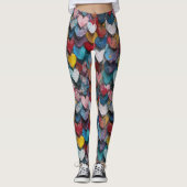 FARBHAFTE MINUTEN UND HERZ LEGGINGS (Vorderseite)
